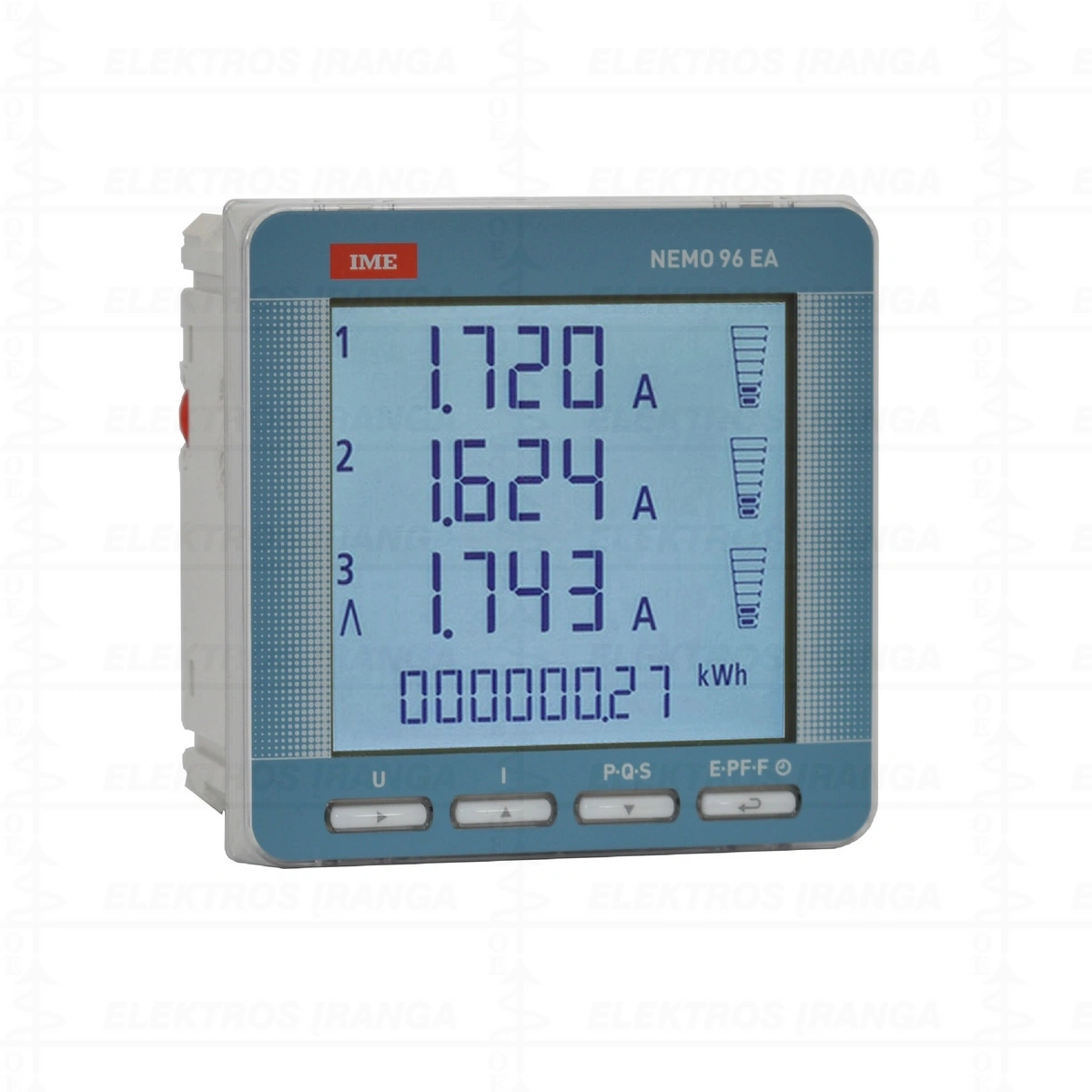 Elektros tinklo analizatorius skydinis NEMO 96-EA, analizė pagal EN50160 standartą, 3F+N, 80..690V, CT1A/5A, RTC, ModBus RTU RS485 sąsaja, pap. maitin