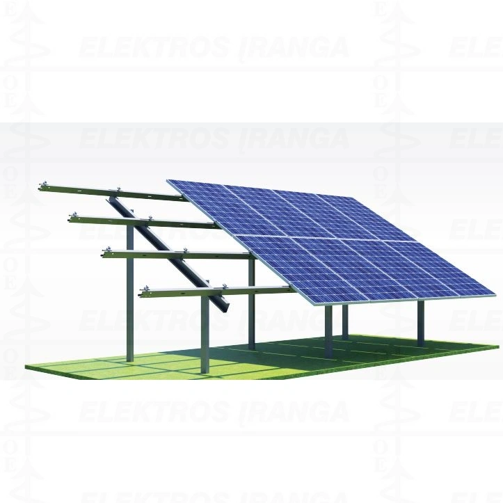 Lauko konstrukcija saulės moduliams, 5.1 KW, 12 moduliams (425W), 30 laipsniu, metalas "magnelis"
