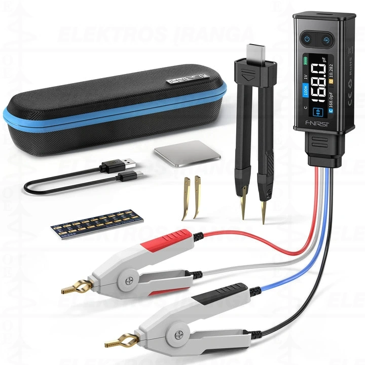 Multifunkcinis komponentų testeris / pincetas AUTO/L/C/R/Z ESR 2-in-1, komplekte su Kelvino matavimo laidais