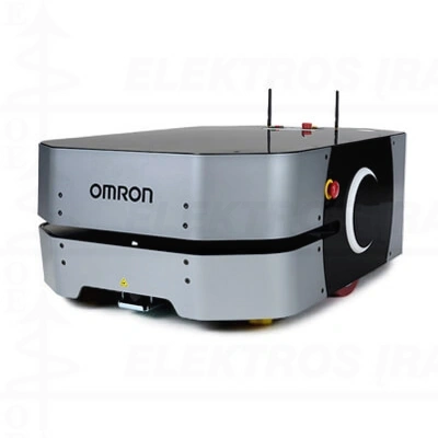 Autonominis mobilus robotas LD-250. Galimi priedai: pakrovėjas, vairolazdė, viršutinė plokštė, OS32C LIDAR skeneriai, baterijos.