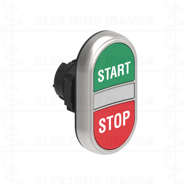START STOP mygtukas su užrašais, su baltu indikatorium , be adapterio