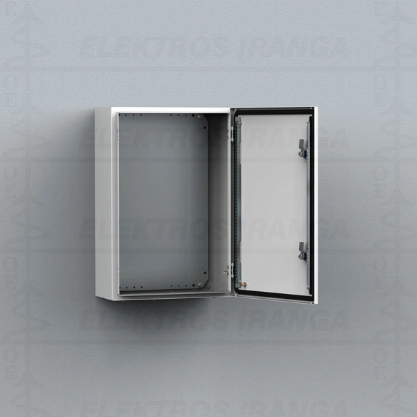 Metalinis skydas 600x500x300 IP66 su montažine plokšte