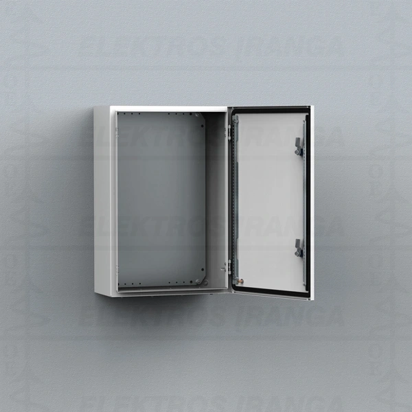 Metalinis skydas 700x500x210 IP66 su montažine plokšte