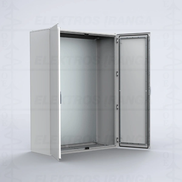 Metalinis skydas 2000x1600x500 su šonais ir plokšte, 2-jų durų, IP 55,