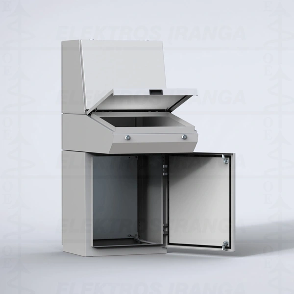 Base console, 700x1000x500, Combinable enclosure, with MP, mild steel, IP66