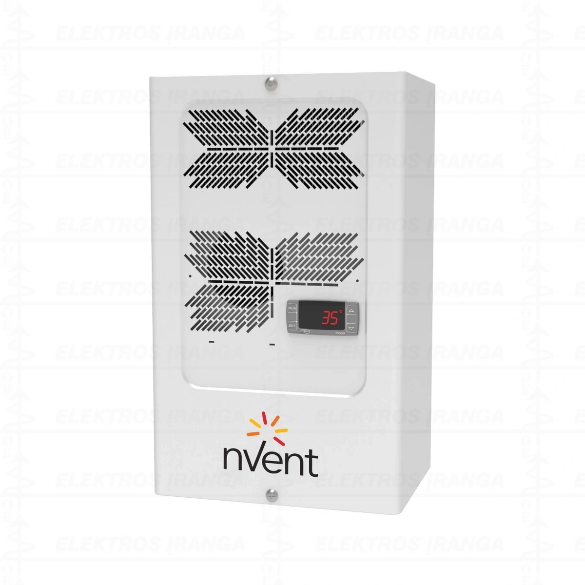 E-NEXT  380W 230VAC, vertikalaus montavimo pramoninis oro kondicionierius, galvanizuoto plieno korpusas, vidaus instaliacijai IP55