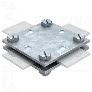 Kryžminio sujungimo gnybtas be tarpinės plokštelės 40mm, St, karštai cinkuotas  256 A-DIN 40 FT