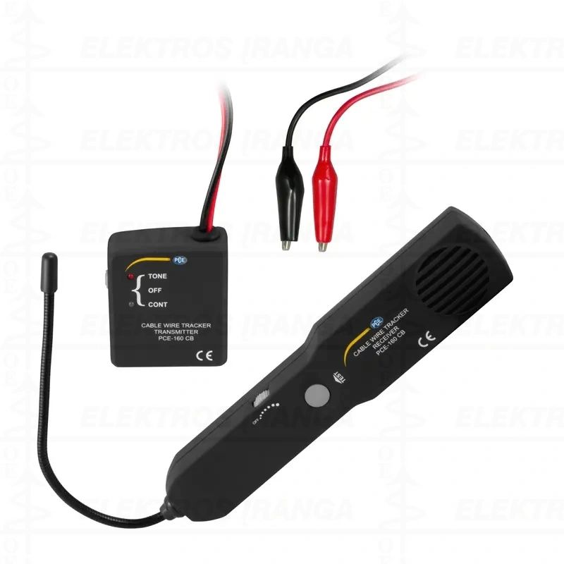 Paieškos lokatorius su siųstuvu ir imtuvu kabelių, laidų lokacijos ir trūkių paieškai neaktyviose grandinėse max.42VDC su Continuiti matavimo funkcija