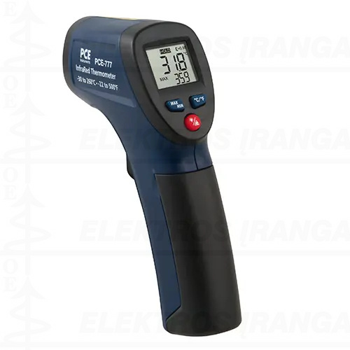 Pyrometer PCE-777N infro raudonų spindulių bekontaktis temperatūros matavimo prietaisas -30 ... 260 °C su lazeriniu taikikliu