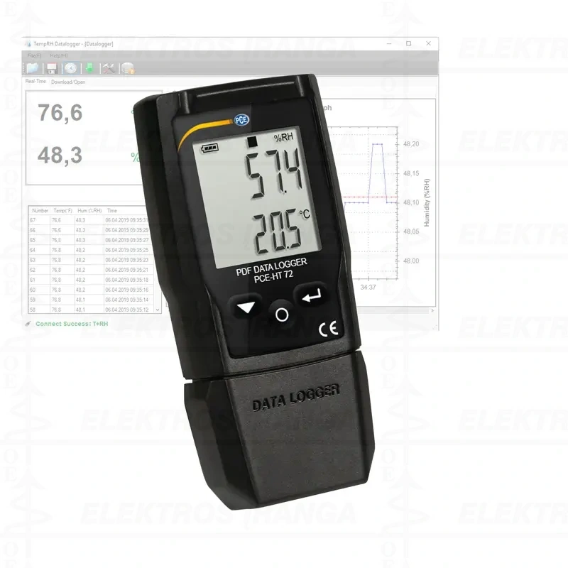 Autonominis USB hygrometras temperatūros ir drėgmės 20’010 įrašų registravimui / logger funkcija, su LCD ekranu, su PC programa