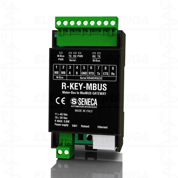 MBUS 25 taškų dvikryptis konverteris ModBus RTU/TCP-IP su WEB serviso funkcija, mait 24VDC