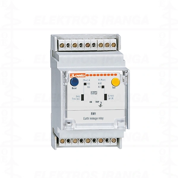 Modulinė įžemėjimo srovės relė su 1 nustatoma riba (IEC/EN 60715) reikia išorinio toroidinio sr. transformatoriaus 110VAC/DC-240VAC-415VAC