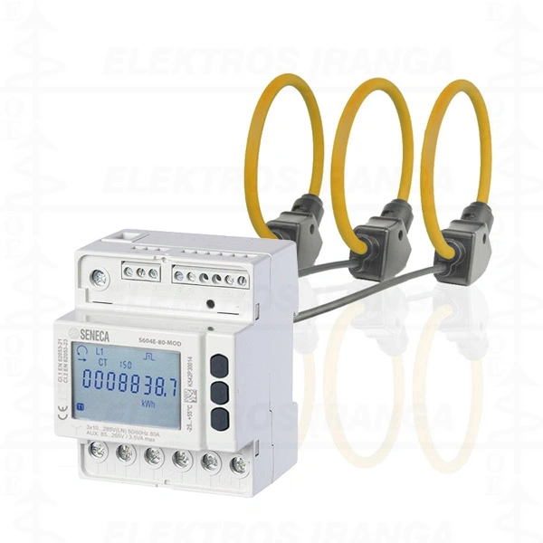 Energijos skaitiklis / tinklo analizatorius, ModBus RTU RS485 ROGOWSKI RC150 L=45cm Dint-14cm, integruota "LOGGER" 8MB atmintis, (konfigūruojamas su nemokama Energy PLUS) 1imp.išėjimas