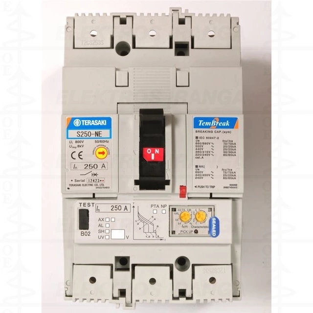 S250-NE AP U 125A 3P 50-125A FC MCCB Electronic 36kA automatinis jungiklis