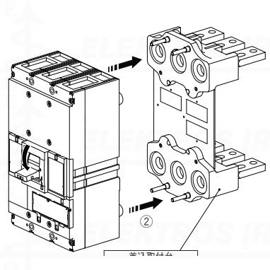 Plug-In jungtis 3P S1250 (komplektuoti su pagrindu 013003)