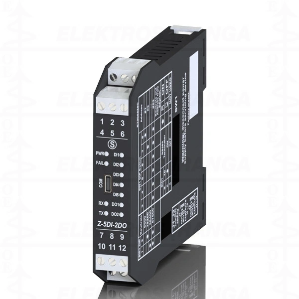Z-5DI-2DO Multifunkcinis skaitmeninių įėjimų/išėjimų modulis RS485 Modbus RTU 10...40VDC, 19...28VAC