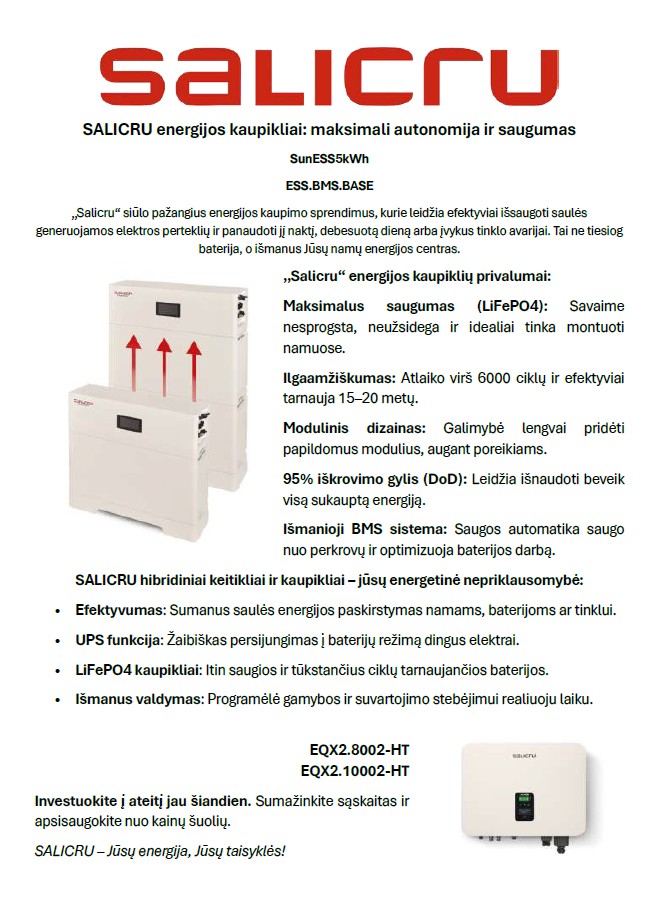 Salicru kaupikliai ir keitikliai